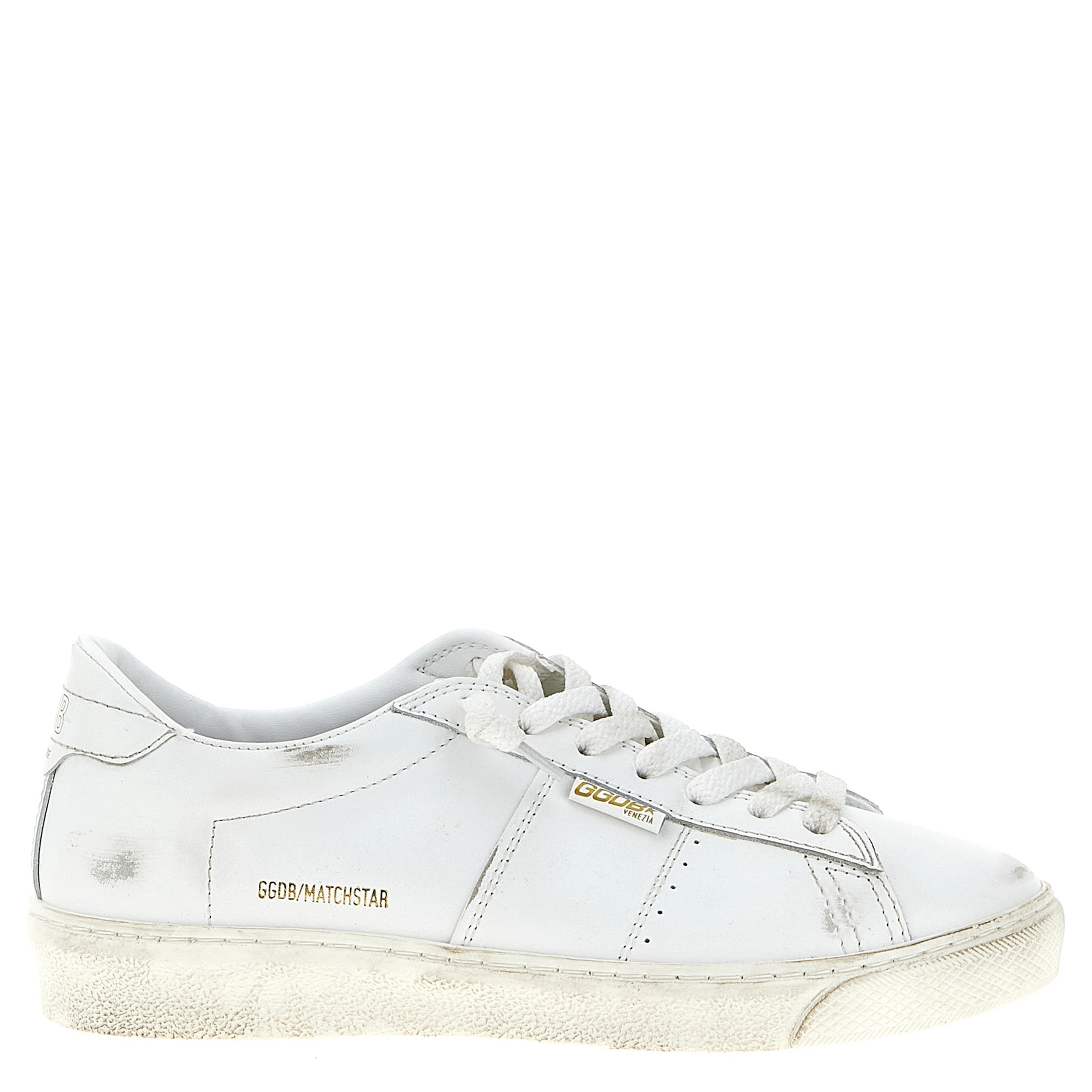 White Cowhide Low Top Sneakers