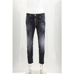 Black Cotton Skinny Jeans