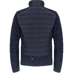 Blue Polyamide Full-Length Jacket