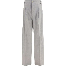 Gray Wool Oves Aries Casual Pants