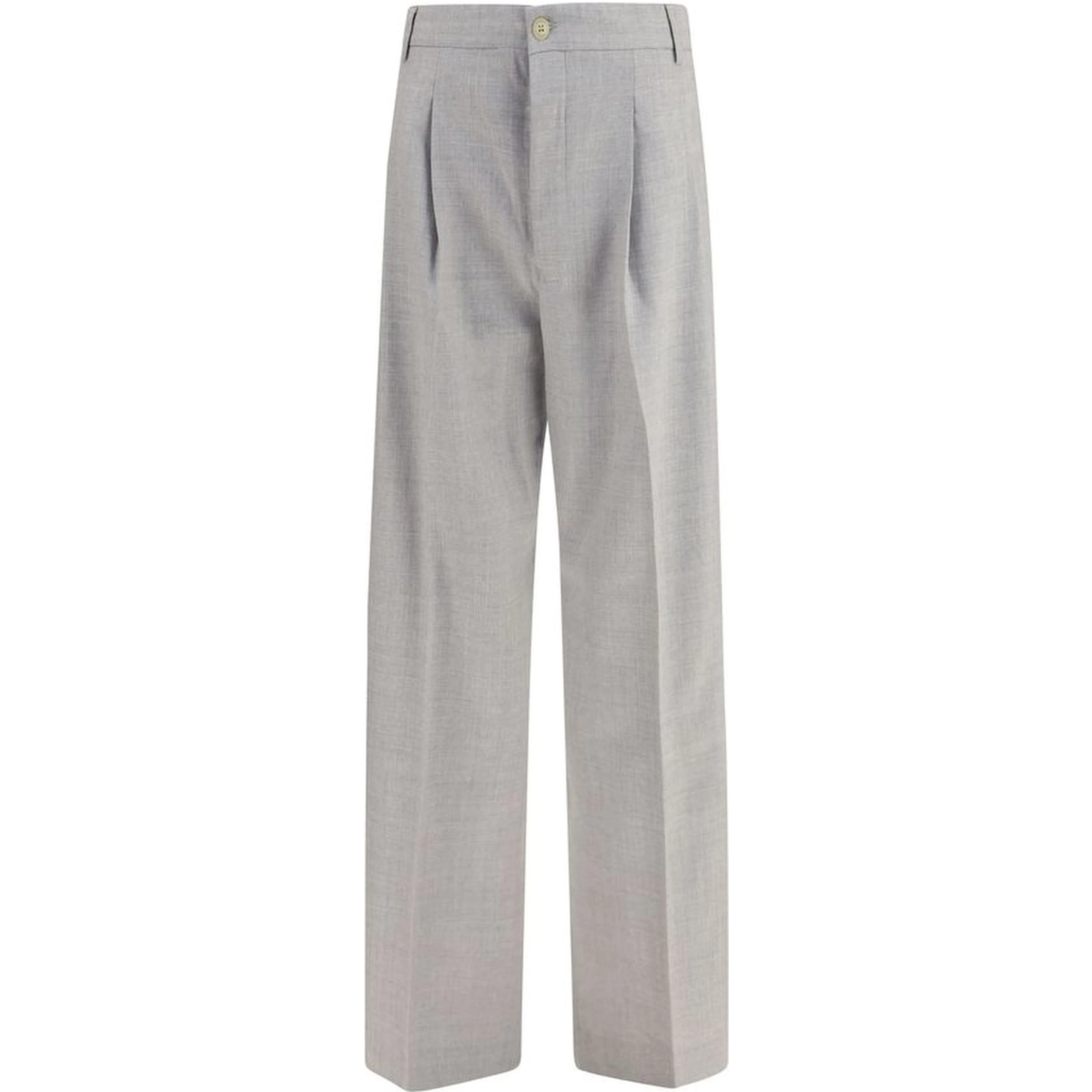 Gray Wool Oves Aries Casual Pants