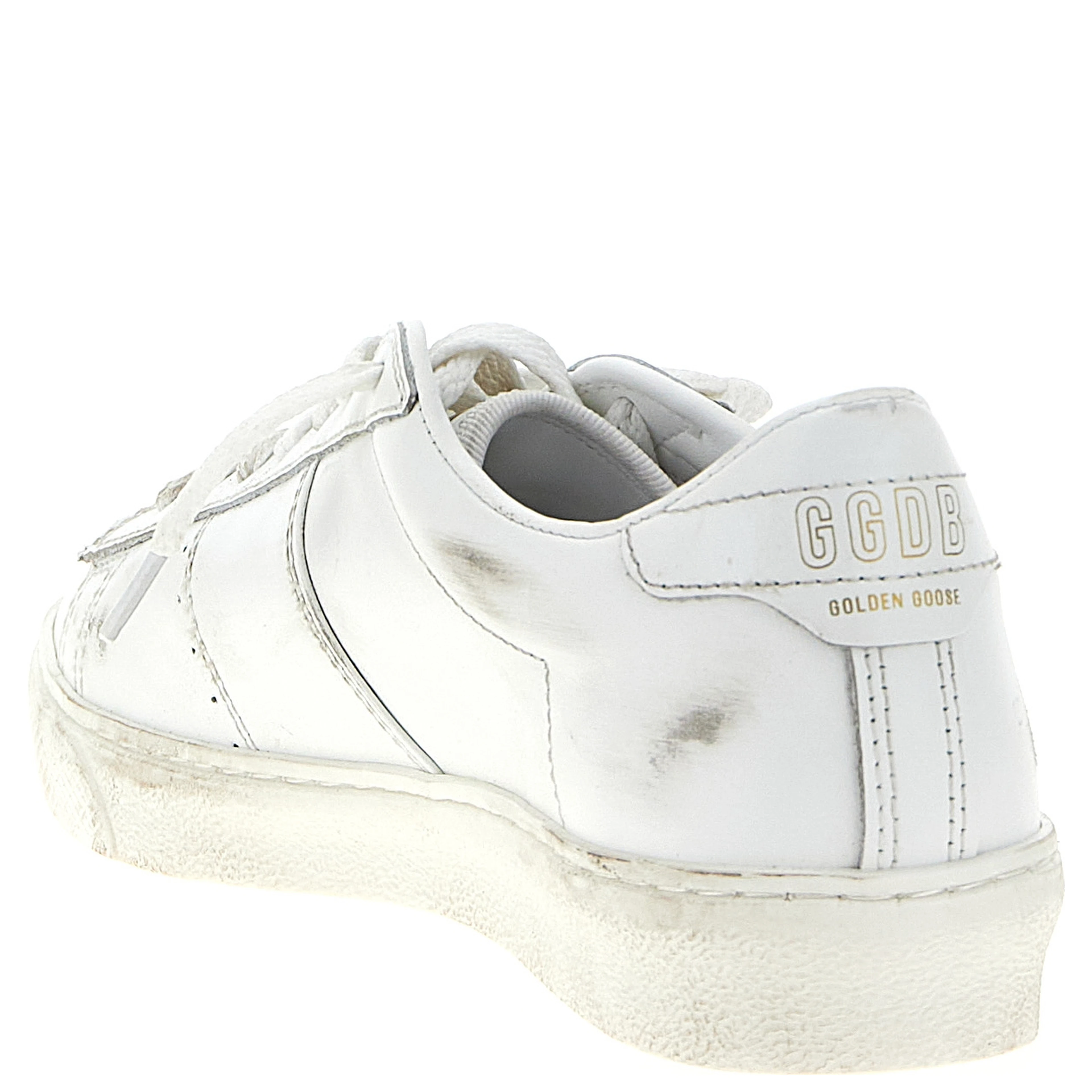 White Cowhide Low Top Sneakers