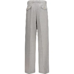 Gray Wool Oves Aries Casual Pants