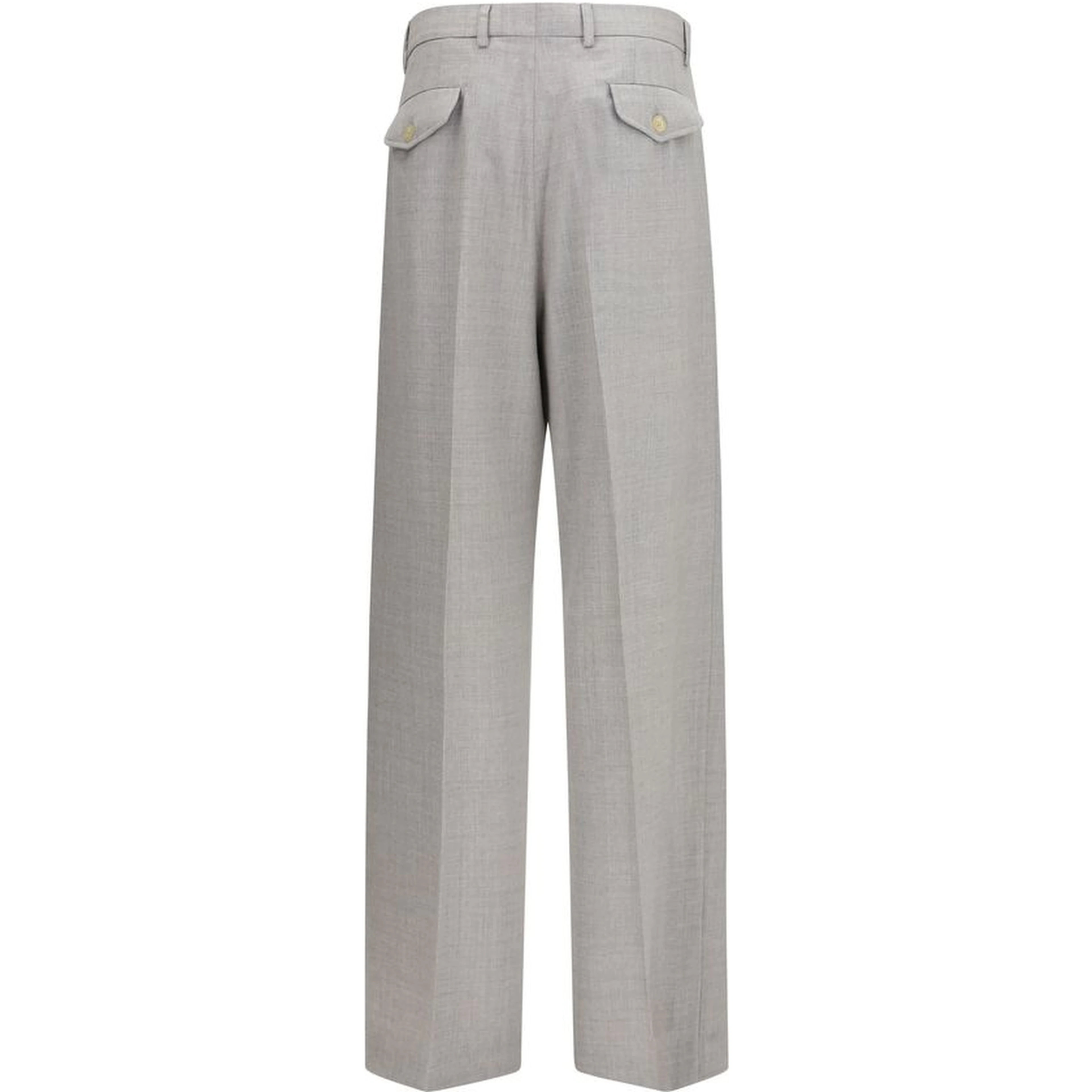 Gray Wool Oves Aries Casual Pants