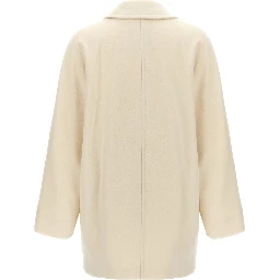 White Virgin Wool Coat