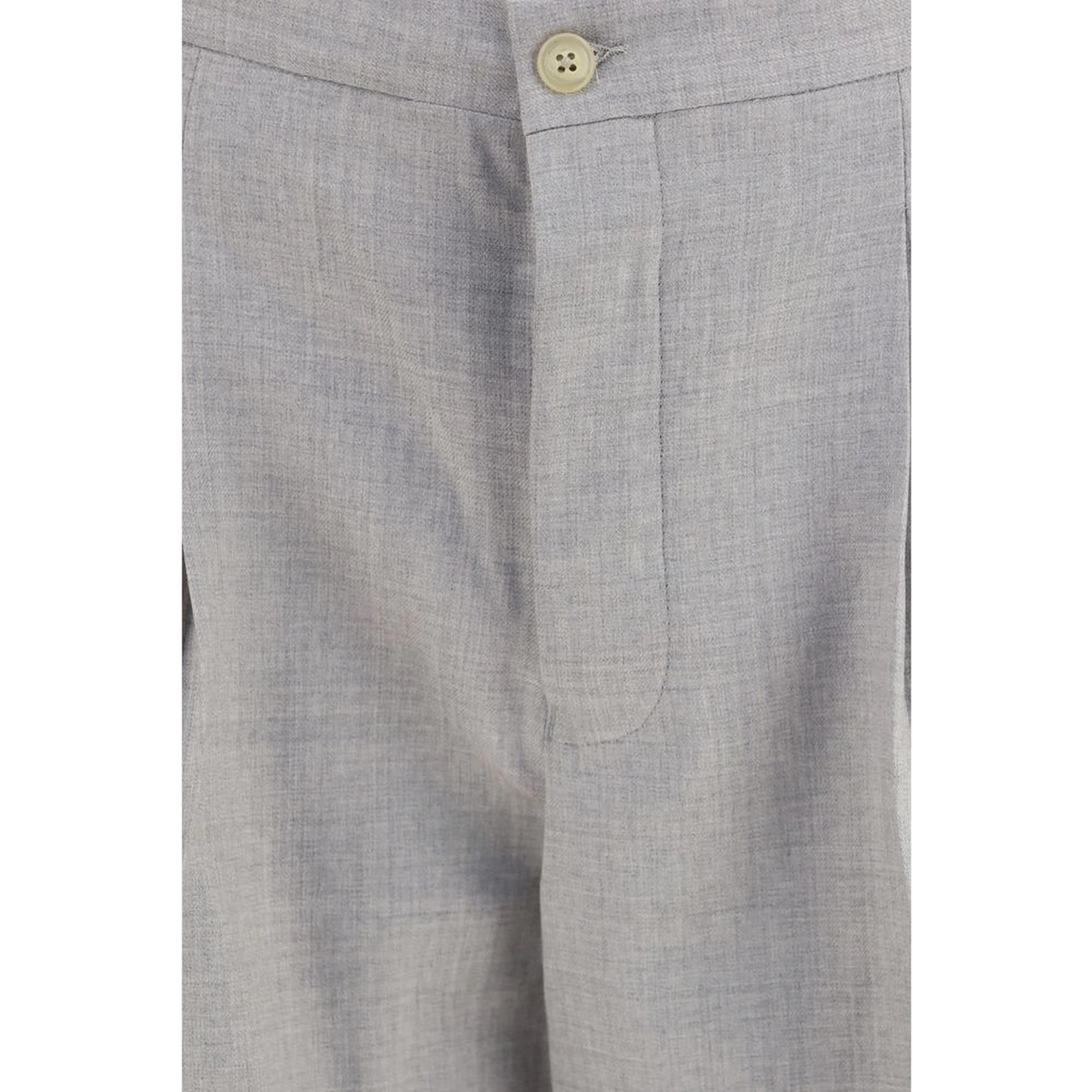 Gray Wool Oves Aries Casual Pants