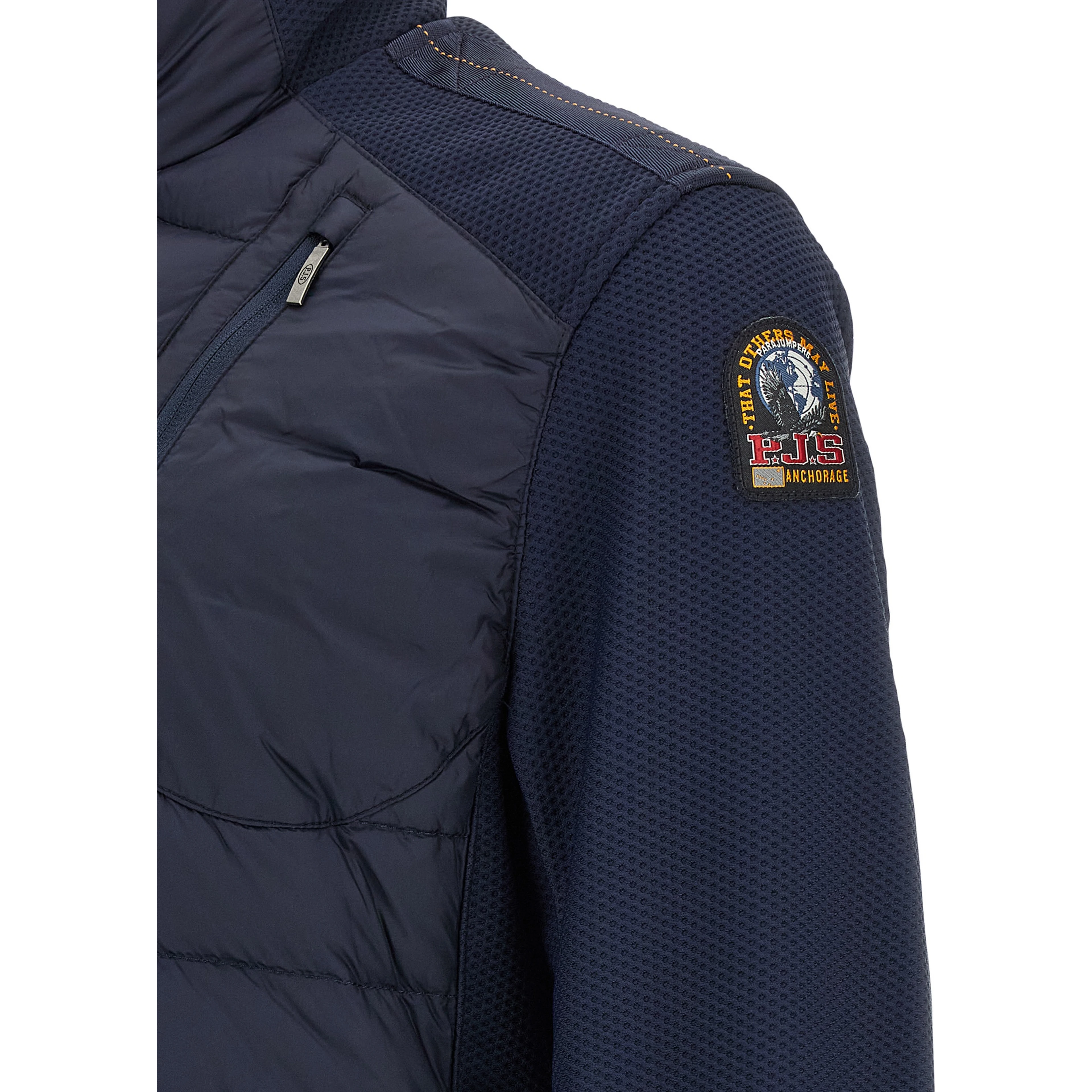 Blue Polyamide Full-Length Jacket