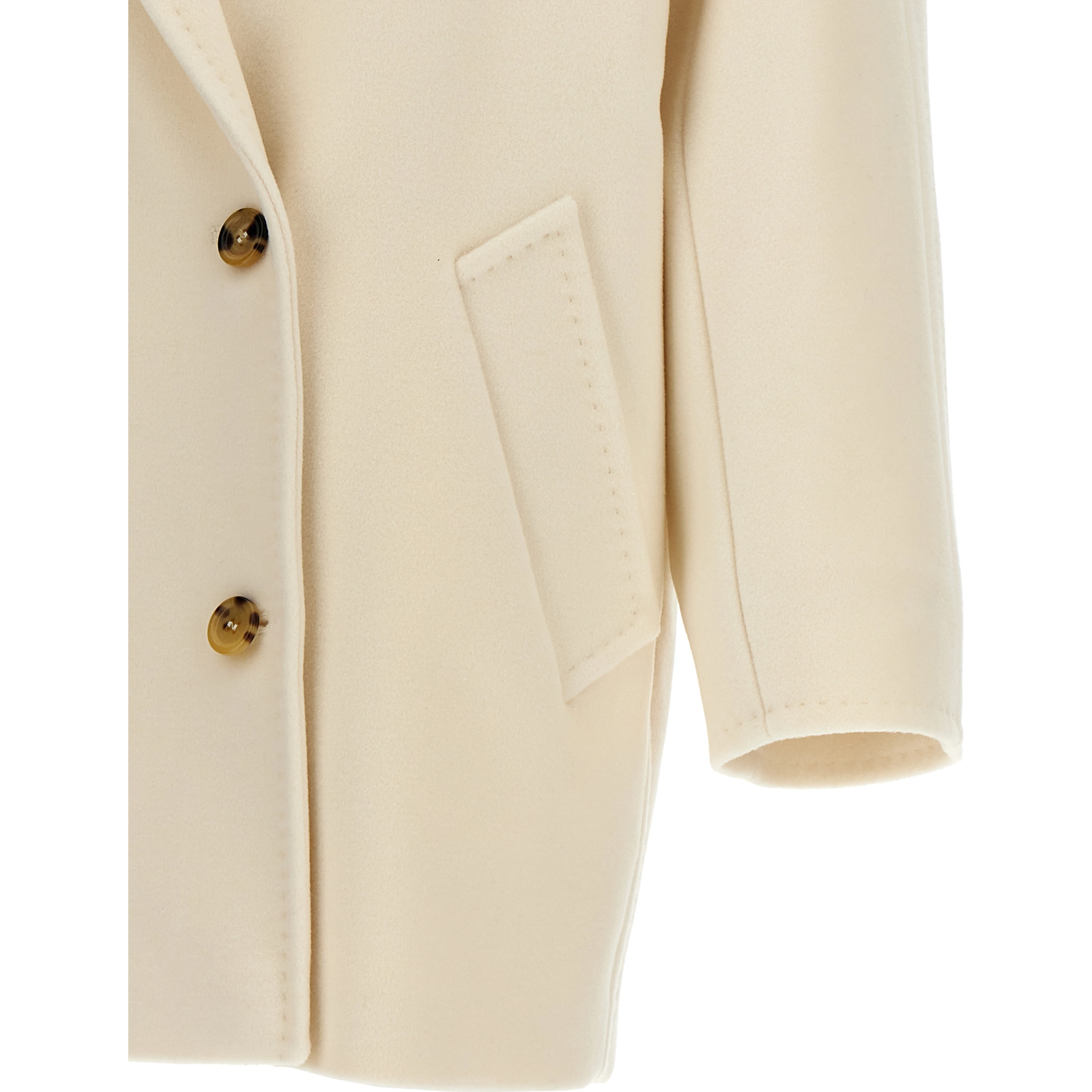 White Virgin Wool Coat