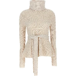 Beige Merino Wool Cardigan