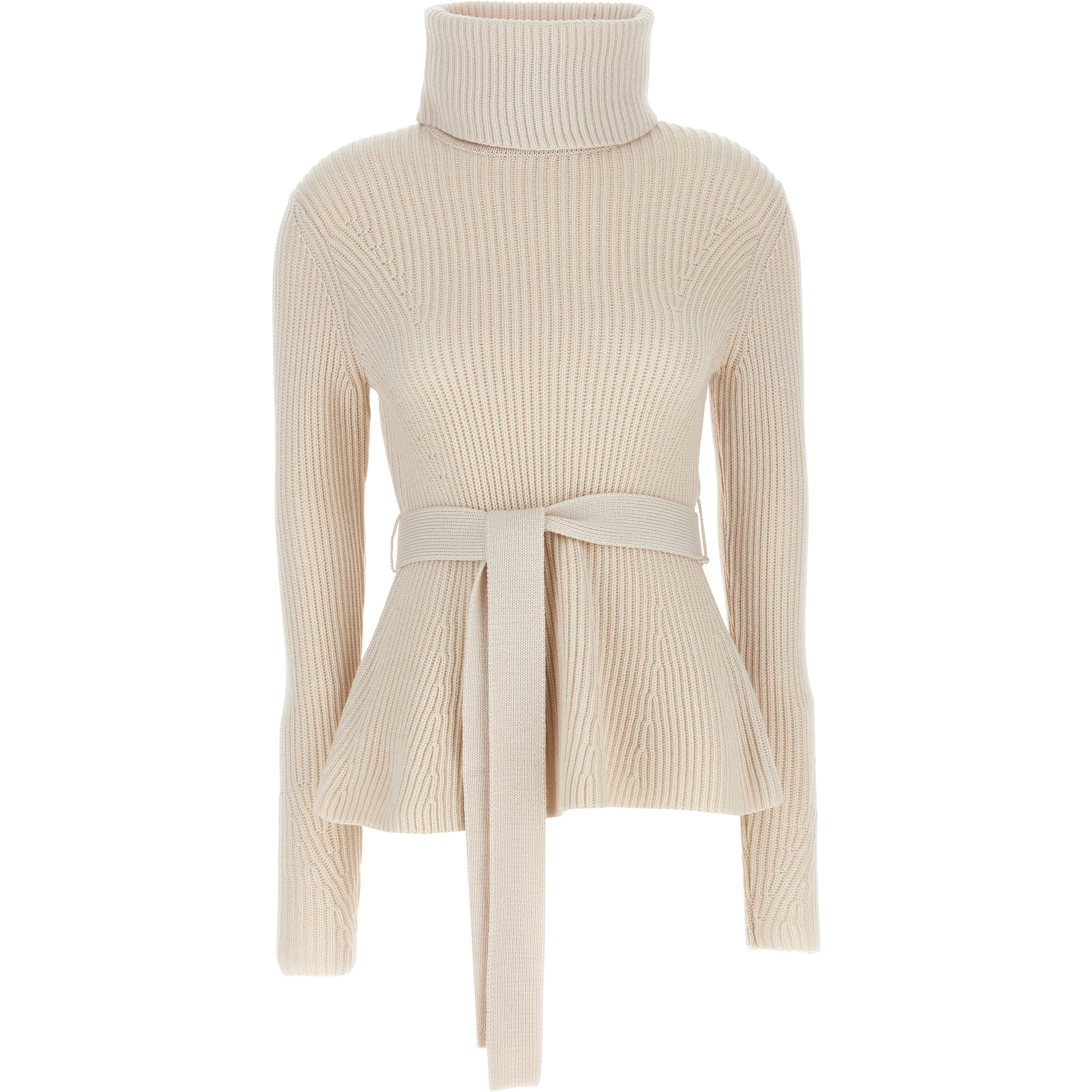 Beige Merino Wool Cardigan