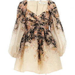 Multicolor Linen Casual Dress