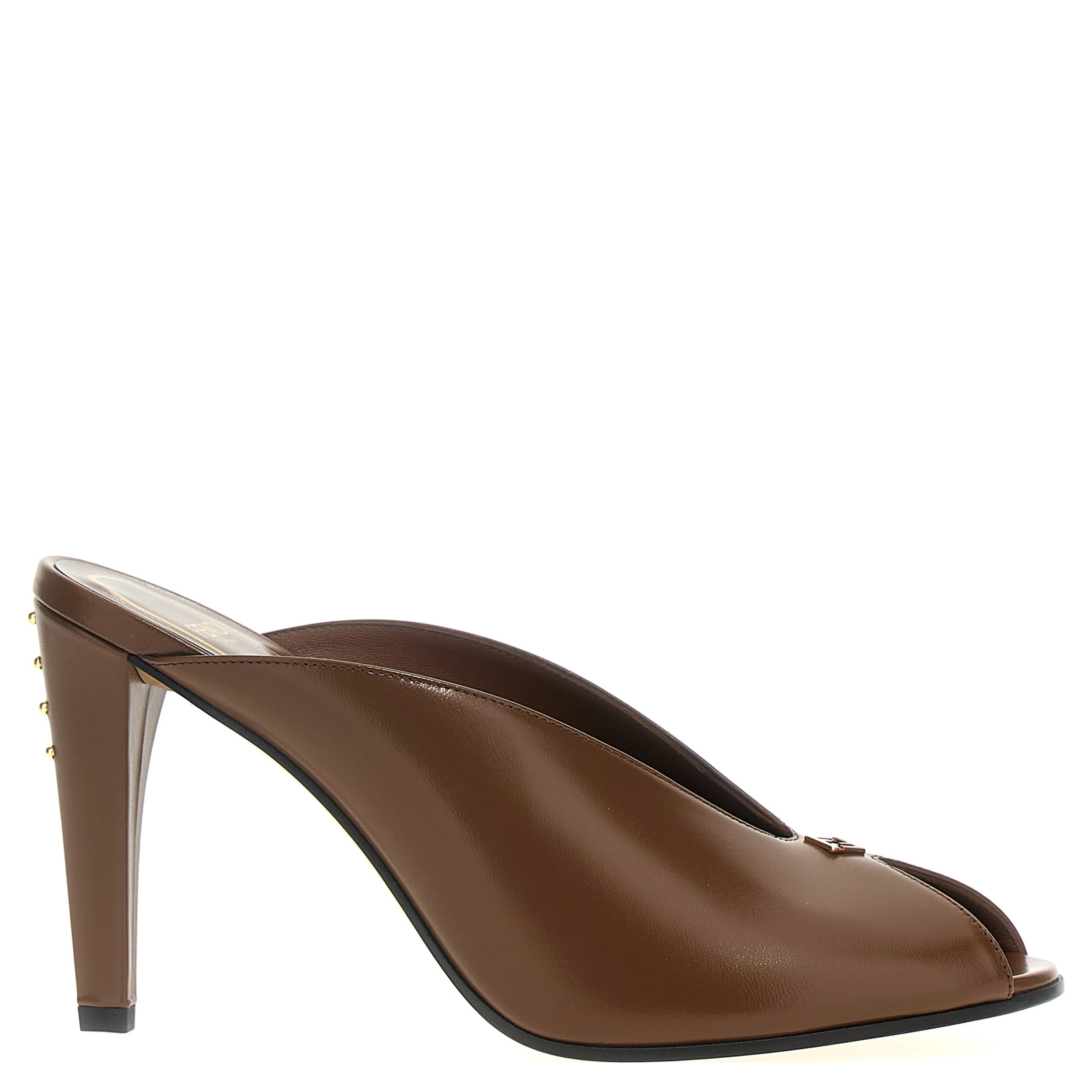 Brown Lamb Leather High Heel Pumps