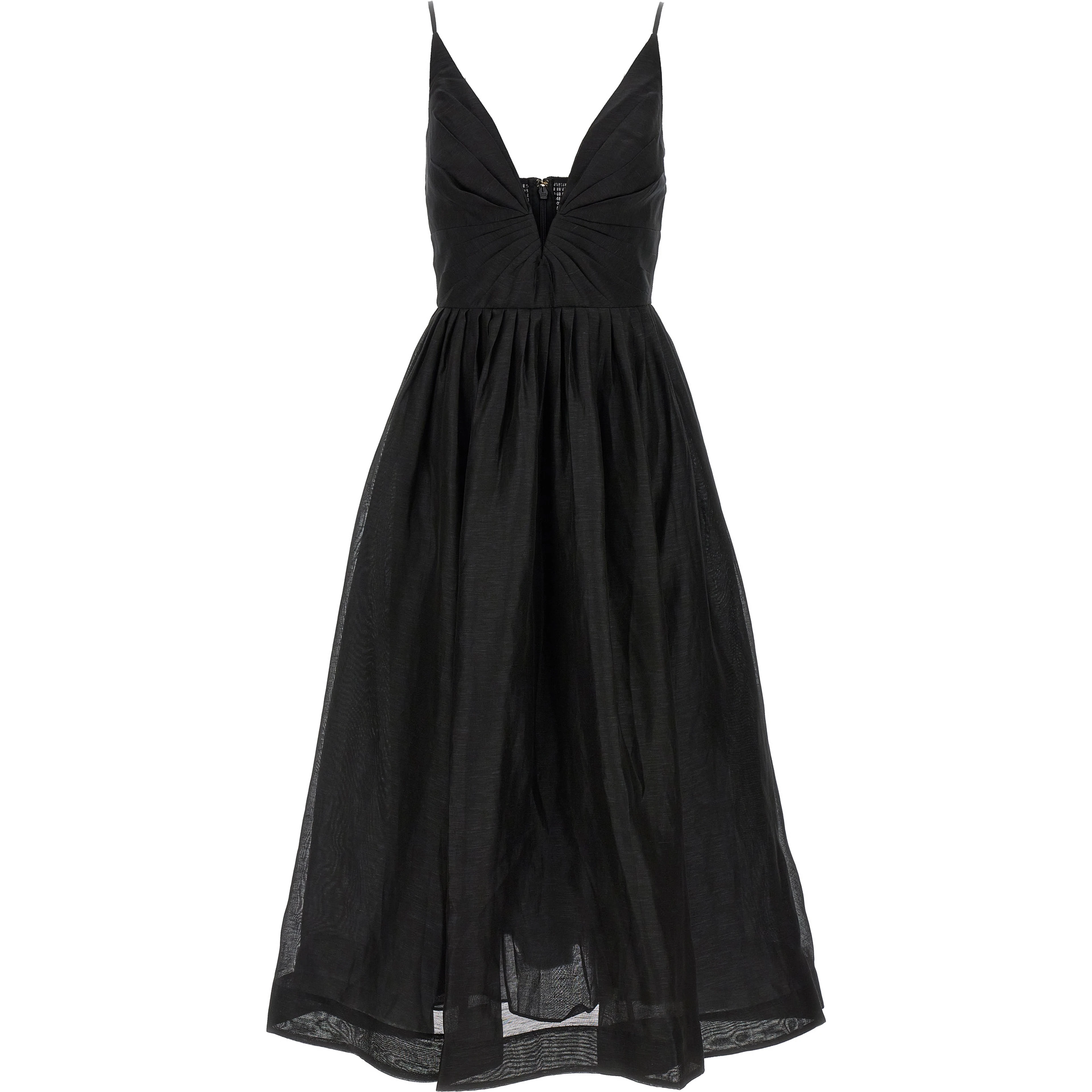 Black Linen Cocktail Dress