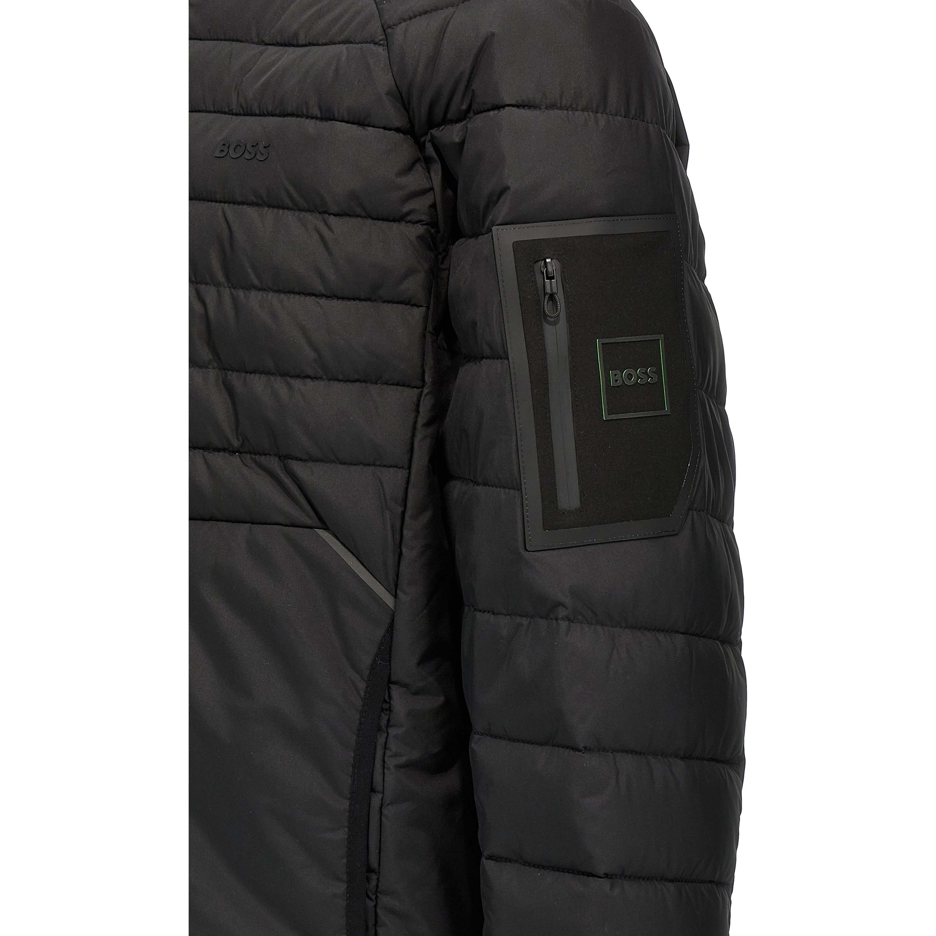 Black Polyester Shell Jacket