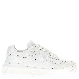 White Lamb Leather Low Top Sneakers