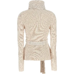 Beige Merino Wool Cardigan