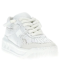 White Lamb Leather Low Top Sneakers