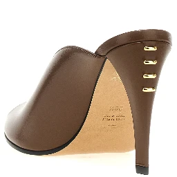 Brown Lamb Leather High Heel Pumps