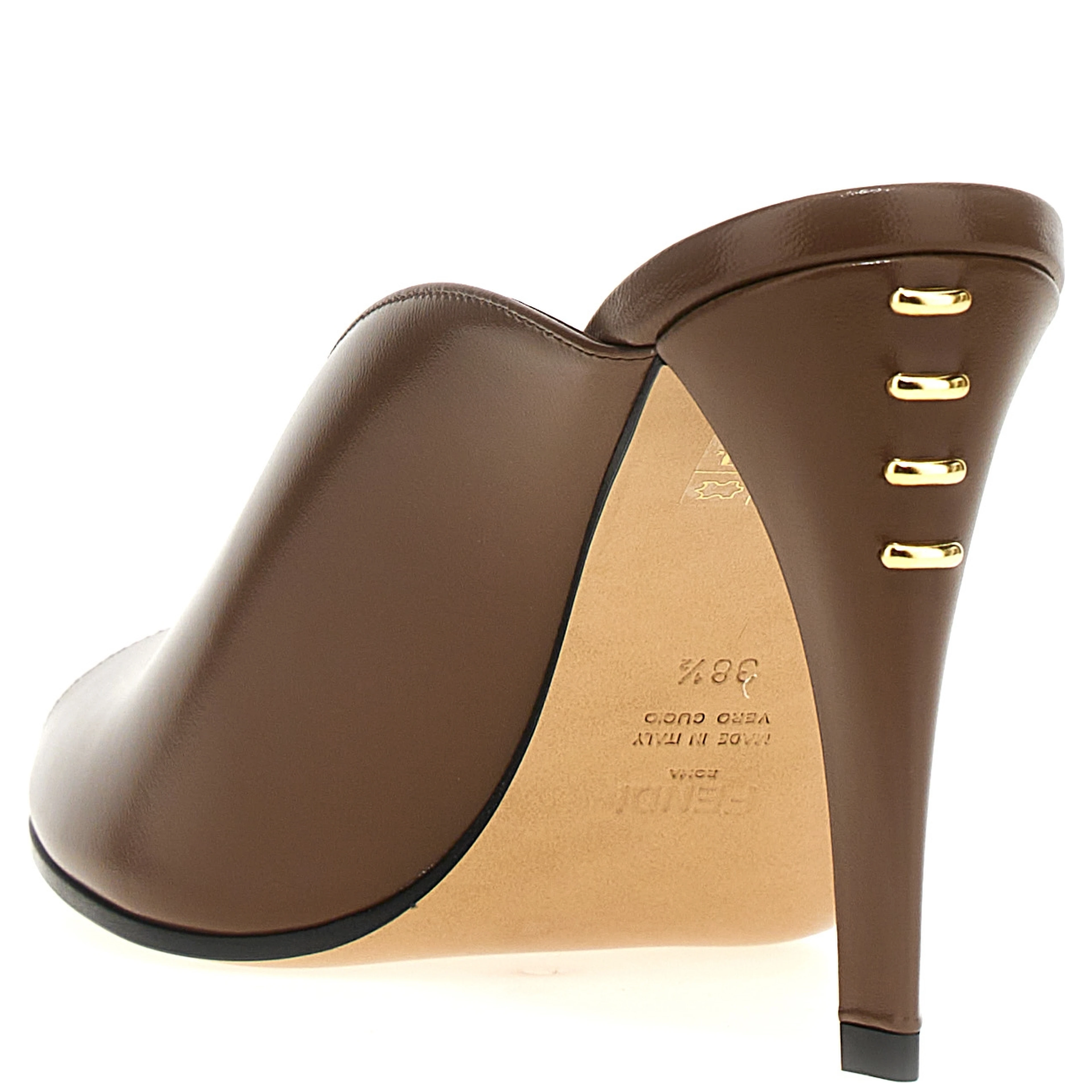 Brown Lamb Leather High Heel Pumps
