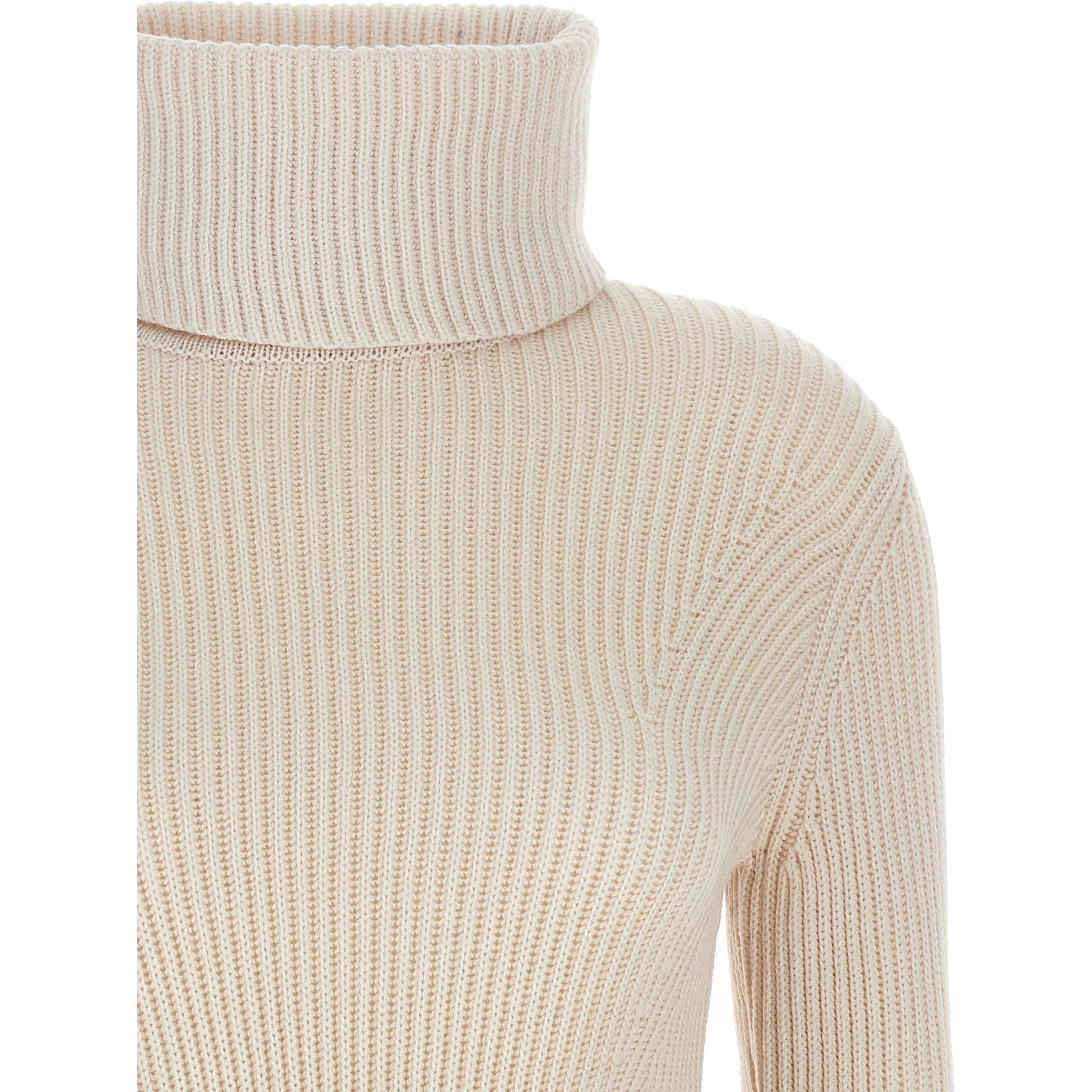Beige Merino Wool Cardigan