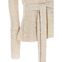 Beige Merino Wool Cardigan