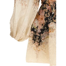 Multicolor Linen Casual Dress