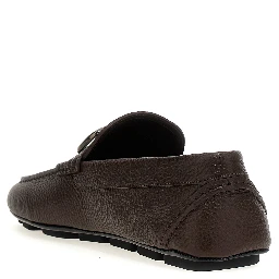 Brown Calfskin Slip-On Loafers