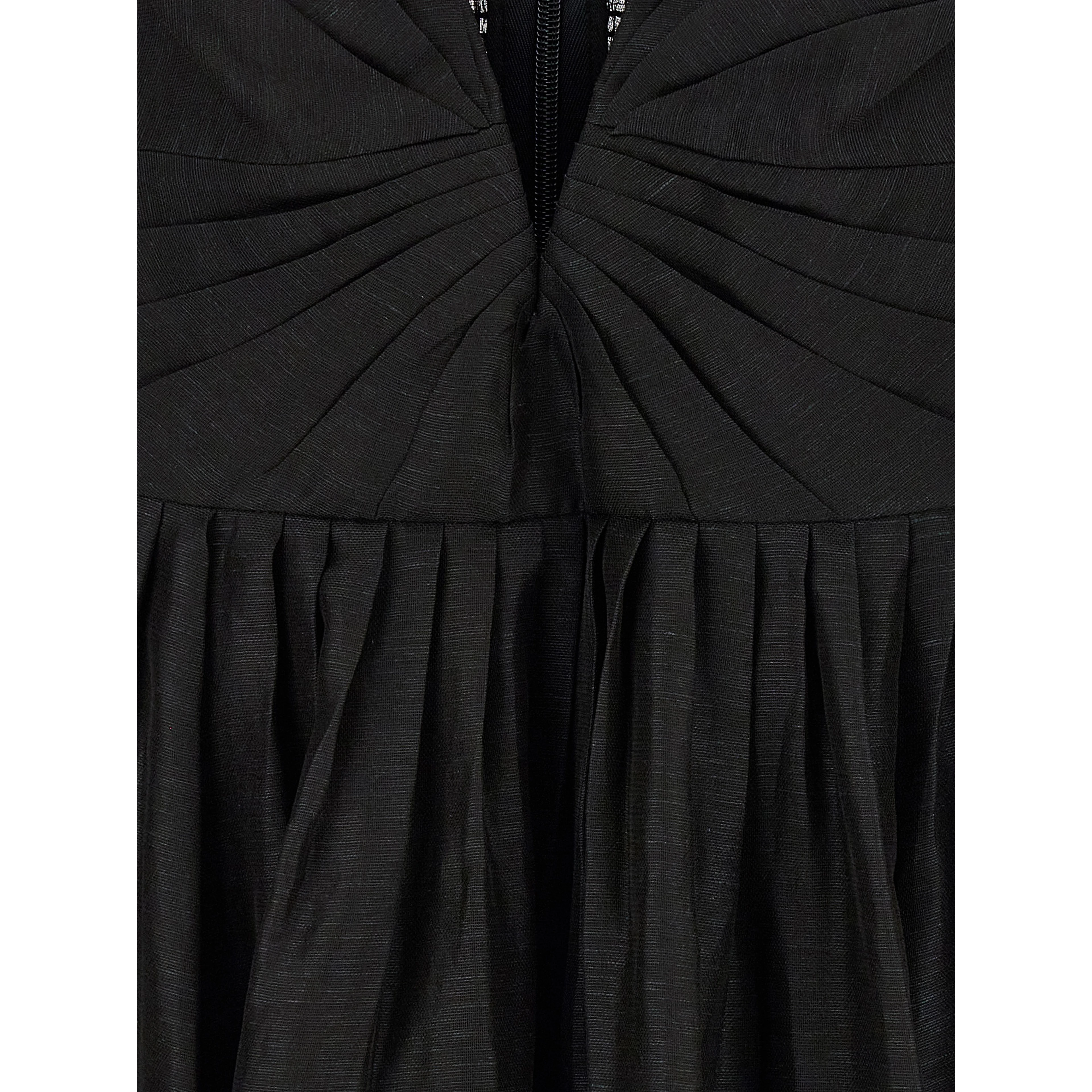 Black Linen Cocktail Dress