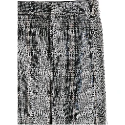 Gray Polyester Casual Pants