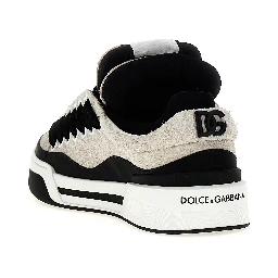 Bicolor Leather Athletic Sneakers