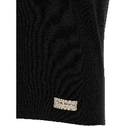 Black Merino Wool Polo Shirt