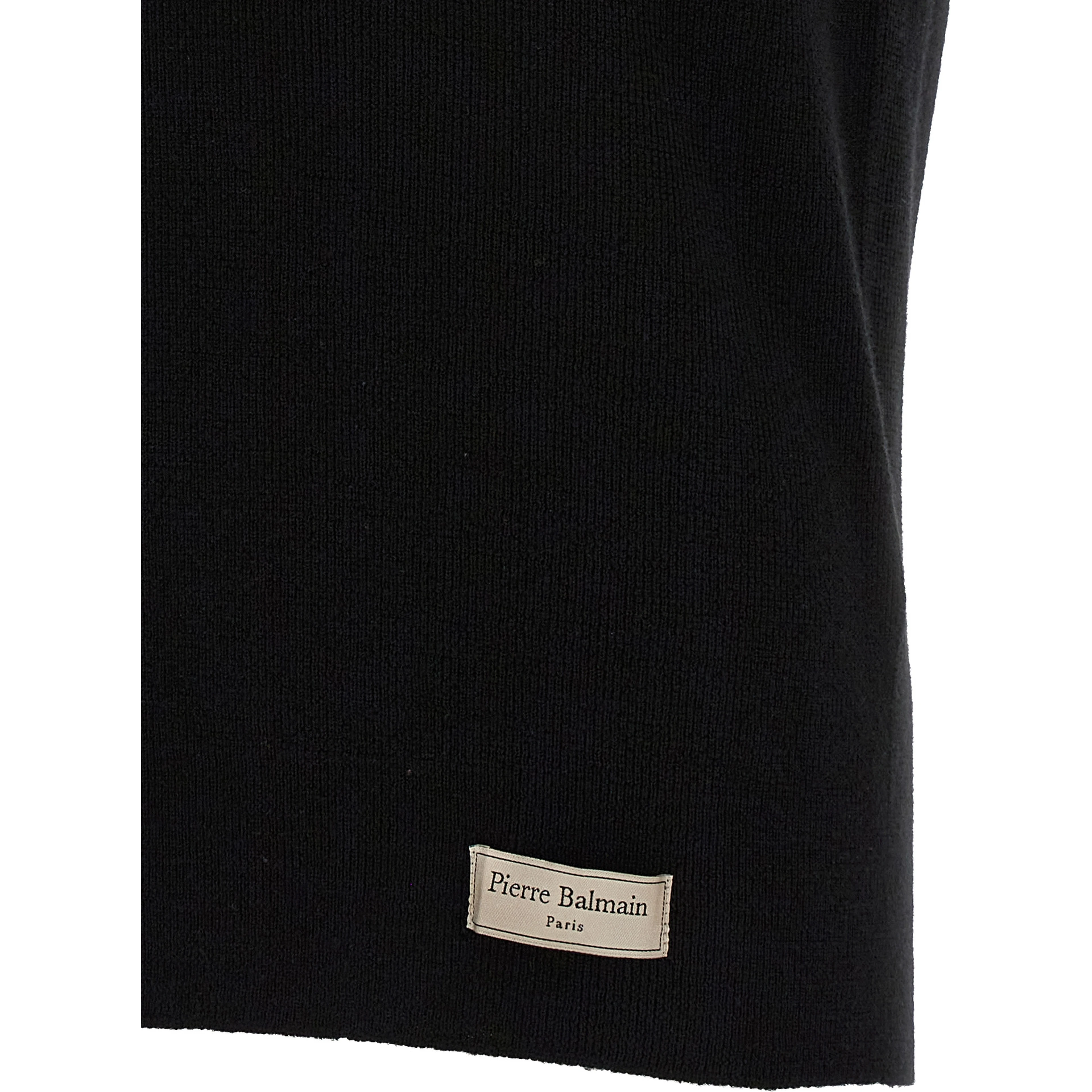 Black Merino Wool Polo Shirt