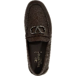 Brown Calfskin Slip-On Loafers