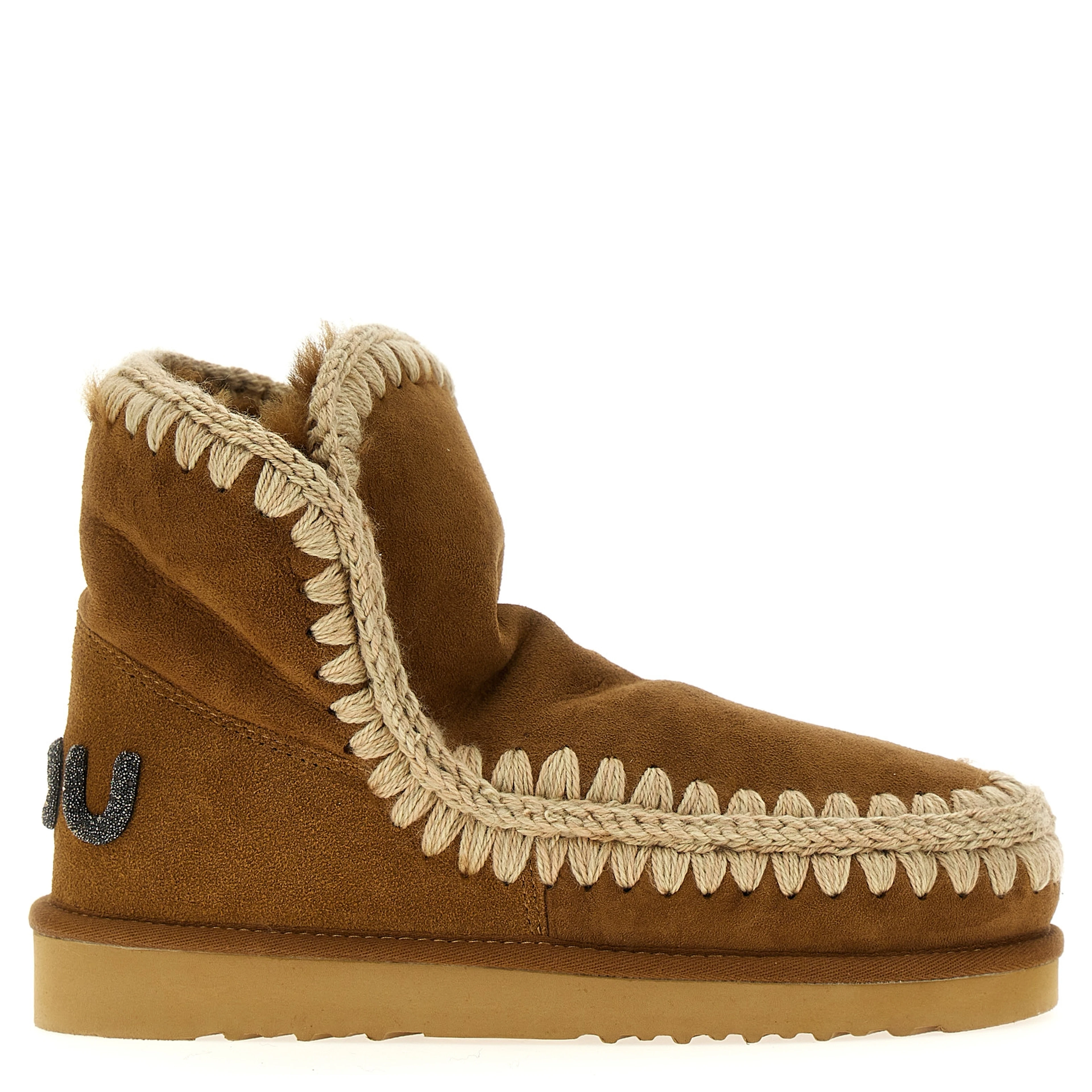 Brown Lambskin Ankle Boots