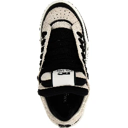 Bicolor Leather Athletic Sneakers