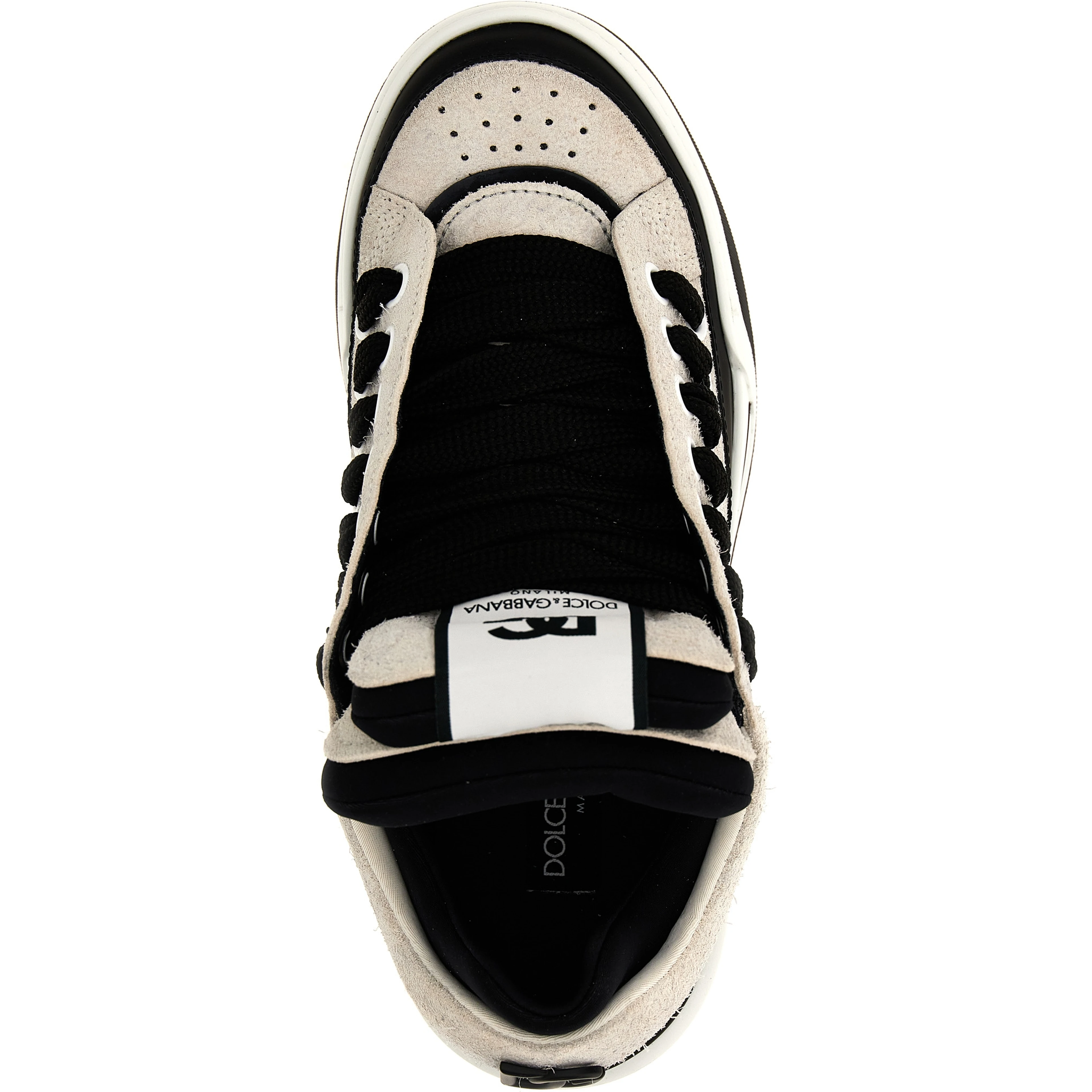 Bicolor Leather Athletic Sneakers