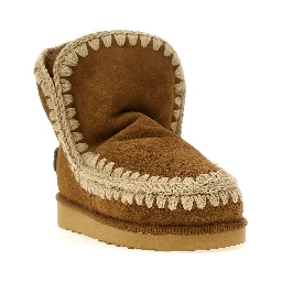 Brown Lambskin Ankle Boots