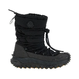 Black Polyamide Lace-Up Boots