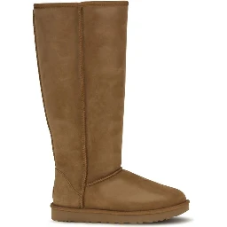 Brown Calf Leather Bos Taurus Flat Boots