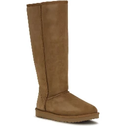 Brown Calf Leather Bos Taurus Flat Boots