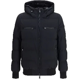 Black Nylon Full-Length Jacket