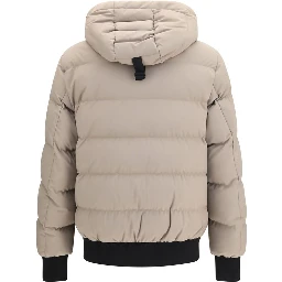Beige Nylon Full-Length Jacket
