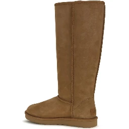 Brown Calf Leather Bos Taurus Flat Boots