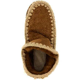 Brown Lambskin Ankle Boots