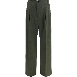 Bicolor Wool Oves Aries Casual Pants