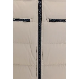 Beige Nylon Full-Length Jacket