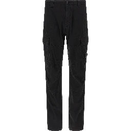 Black Cotton Cargo Pants