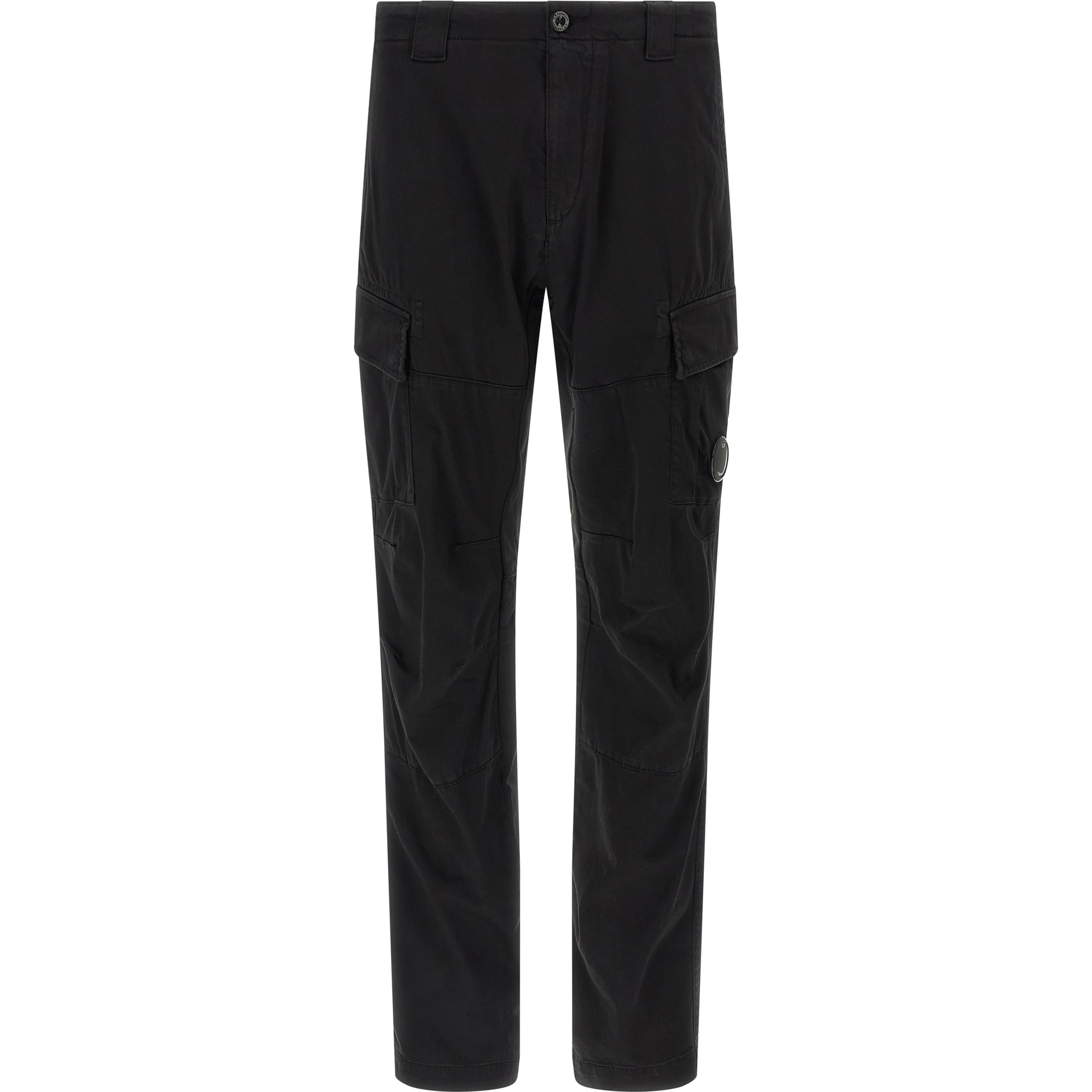 Black Cotton Cargo Pants