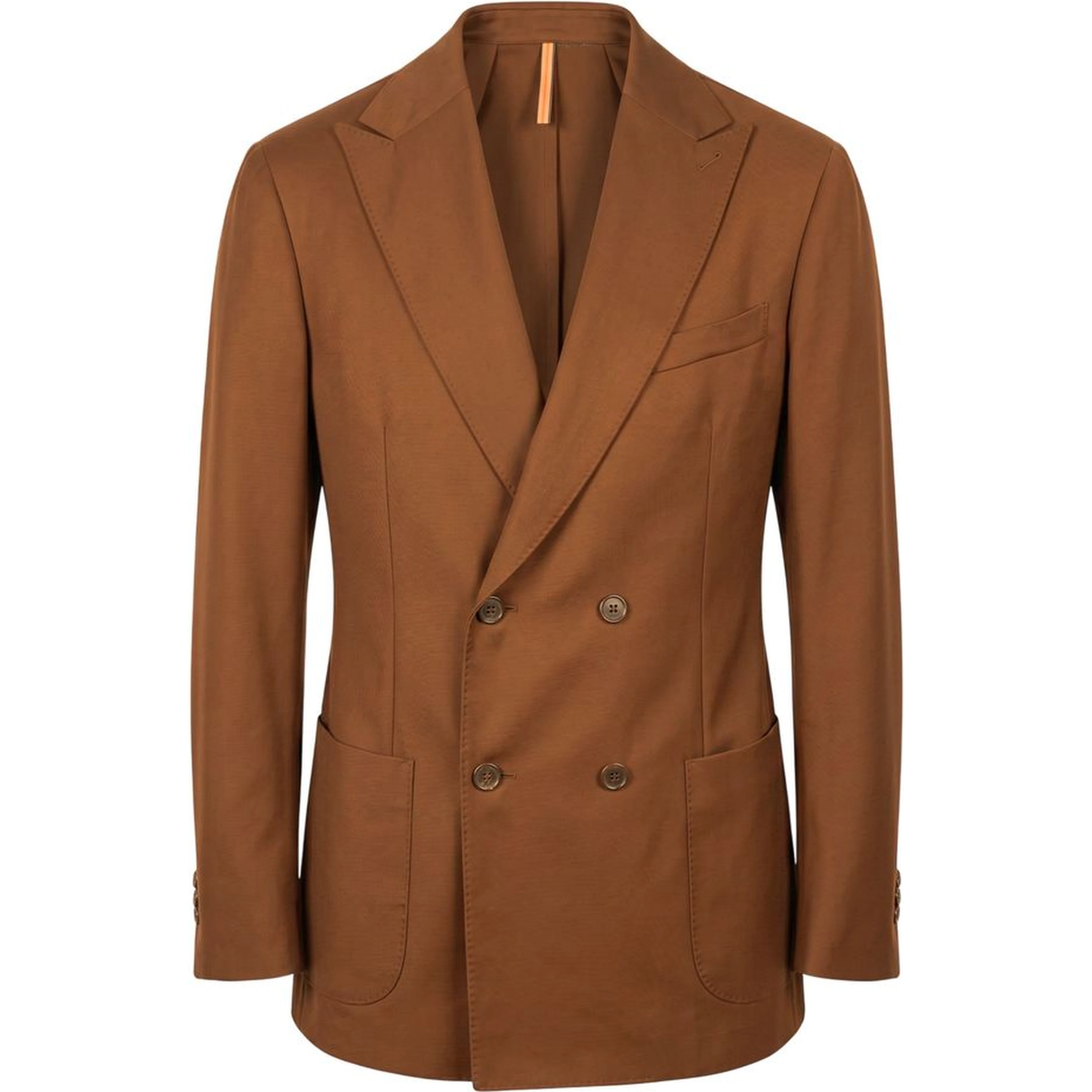 Brown Viscose Men Jacket