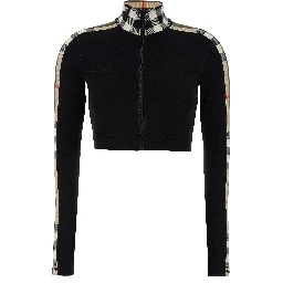 Black Polyamide Sweatshirt